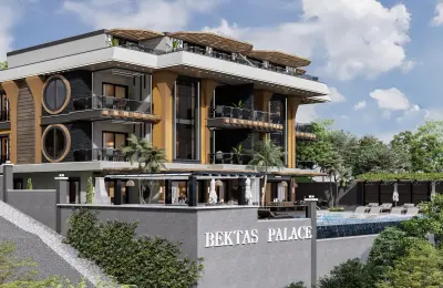 Panoramic Sea & Castle View Luxury Apartments and Penthouses for Sale in Alanya Bektaş