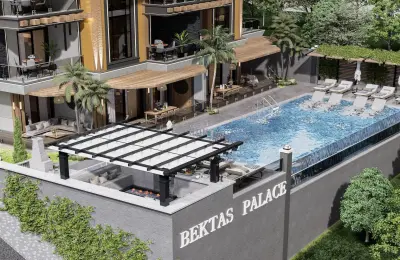 Panoramic Sea & Castle View Luxury Apartments and Penthouses for Sale in Alanya Bektaş