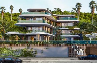 Alanya Kargıcak'ta Satılık 7+1 Panoramik Deniz Manzaralı Lüks Mega Villa