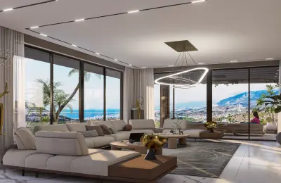 Alanya Kargıcak'ta Satılık 7+1 Panoramik Deniz Manzaralı Lüks Mega Villa