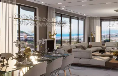 Alanya Kargıcak'ta Satılık 7+1 Panoramik Deniz Manzaralı Lüks Mega Villa