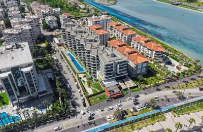 VIP-квартира 4+1 с панорамным видом на море в Makiport Residence Коньяалты (20 м до пляжа)