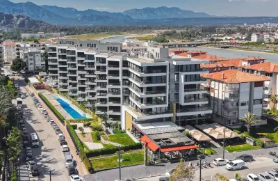 VIP-квартира 4+1 с панорамным видом на море в Makiport Residence Коньяалты (20 м до пляжа)