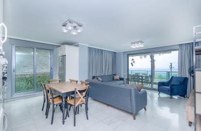 Wake Up to the Waves: Seafront 2+1 Furnished Apartment with Full Sea View in Kargicak (Only 50m to Beach)