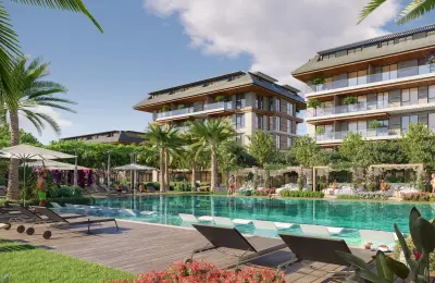 Sovereign Coastal Living: Palatial 212 m² 4+1 Executive Residence in Oba, Alanya