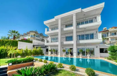 Sovereign 5+1 Triplex Eco-Luxury Mansion in Alanya Tepe with Panoramic Sea & Castle Views