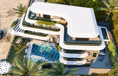 Alanya Kargıcak'ta Satılık 7+1 Panoramik Deniz Manzaralı Lüks Mega Villa