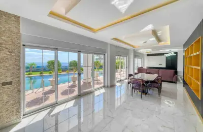 Sovereign 5+1 Triplex Eco-Luxury Mansion in Alanya Tepe with Panoramic Sea & Castle Views