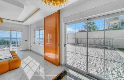Sovereign 5+1 Triplex Eco-Luxury Mansion in Alanya Tepe with Panoramic Sea & Castle Views
