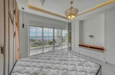 Sovereign 5+1 Triplex Eco-Luxury Mansion in Alanya Tepe with Panoramic Sea & Castle Views