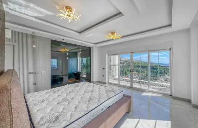 Sovereign 5+1 Triplex Eco-Luxury Mansion in Alanya Tepe with Panoramic Sea & Castle Views