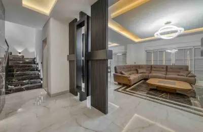 Sovereign 5+1 Triplex Eco-Luxury Mansion in Alanya Tepe with Panoramic Sea & Castle Views