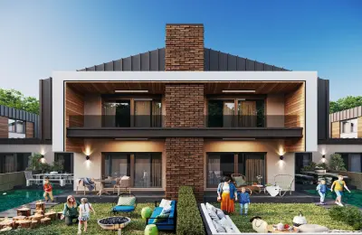 Modern 3-Bedroom Twin Villa in Antalya Döşemealtı with Private Pool & Landscaped Garden
