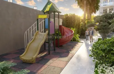 Sea View Luxury Apartments for Sale near Cleopatra Beach Alanya 580m to Sea