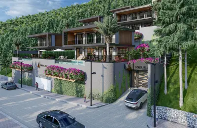Panoramic 8+1 Triplex Luxury Villa for Sale in Tepe Bektas Alanya