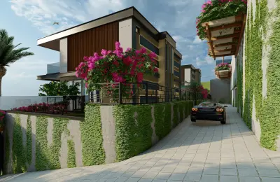 Panoramic 8+1 Triplex Luxury Villa for Sale in Tepe Bektas Alanya