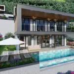 Panoramic 8+1 Triplex Luxury Villa for Sale in Tepe Bektas Alanya