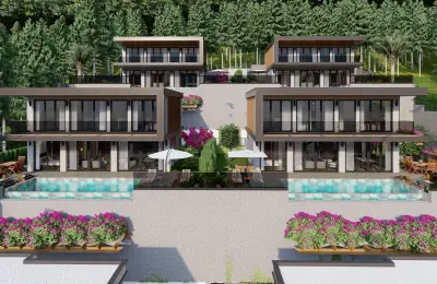 Panoramic 8+1 Triplex Luxury Villa for Sale in Tepe Bektas Alanya